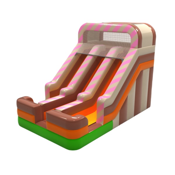 Dvojitá nafukovacia šmykľavka s motívom cukríkov mini
