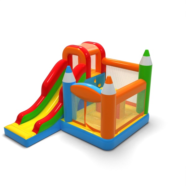 Nafukovací hrad pastelky combo