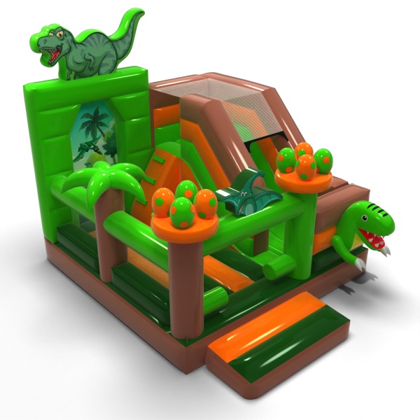 Nafukovacia atrakcia so šmykľavkou - Dinosaury combo