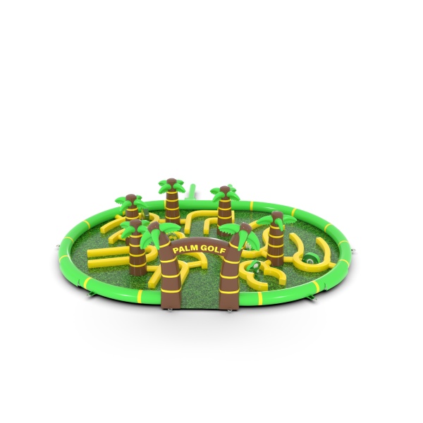 Nafukovací minigolf v motíve safari